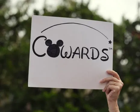 Hundreds Rally Near Disney Headquarters Regarding ‘Anti-Free Speech’ Kimmel Cancellation